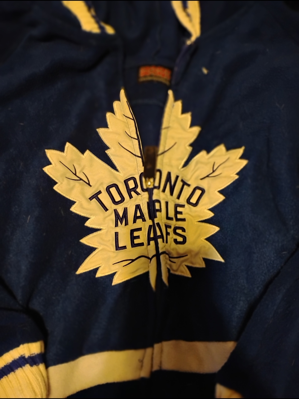 Toronto Maple Leafs Blue & White Men's Zip Onsie